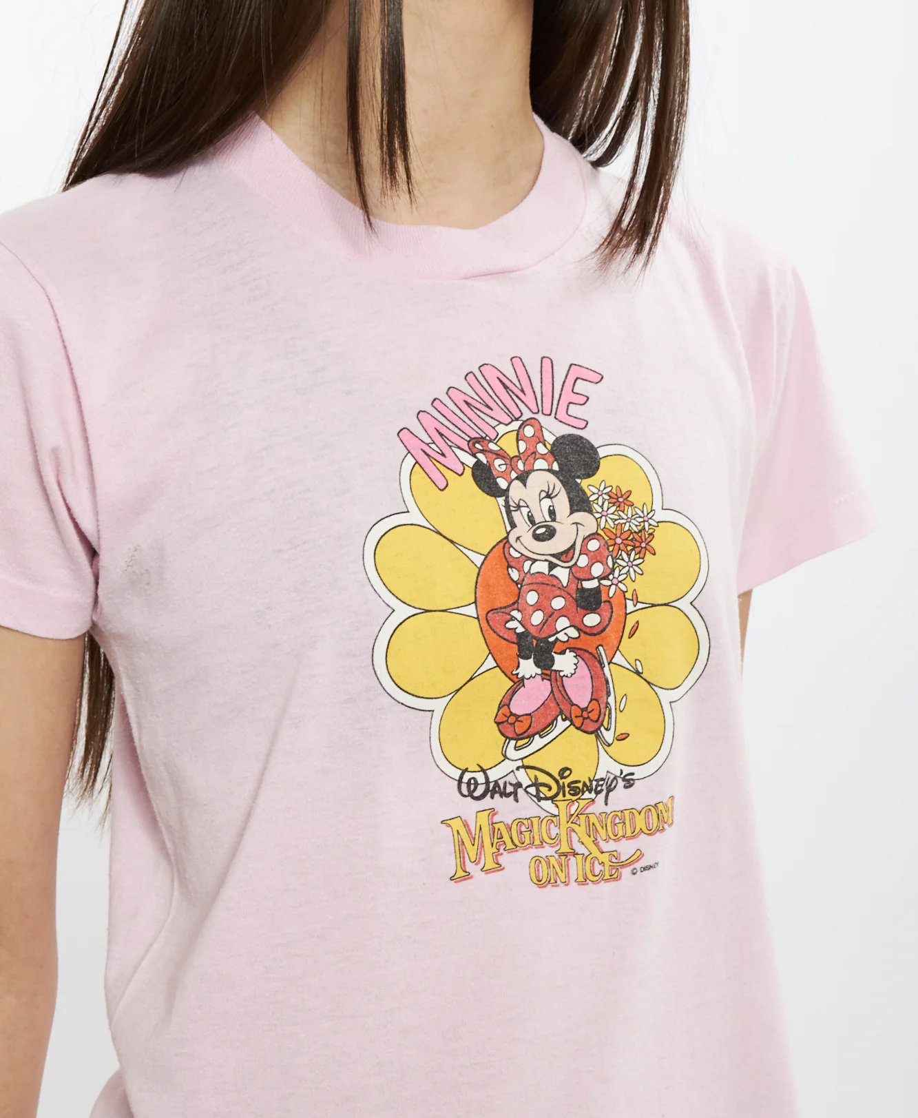 Vintage 80s Minnie Mouse 'Magic Kingdom On Ice' Tee <br>XXS - Image 3