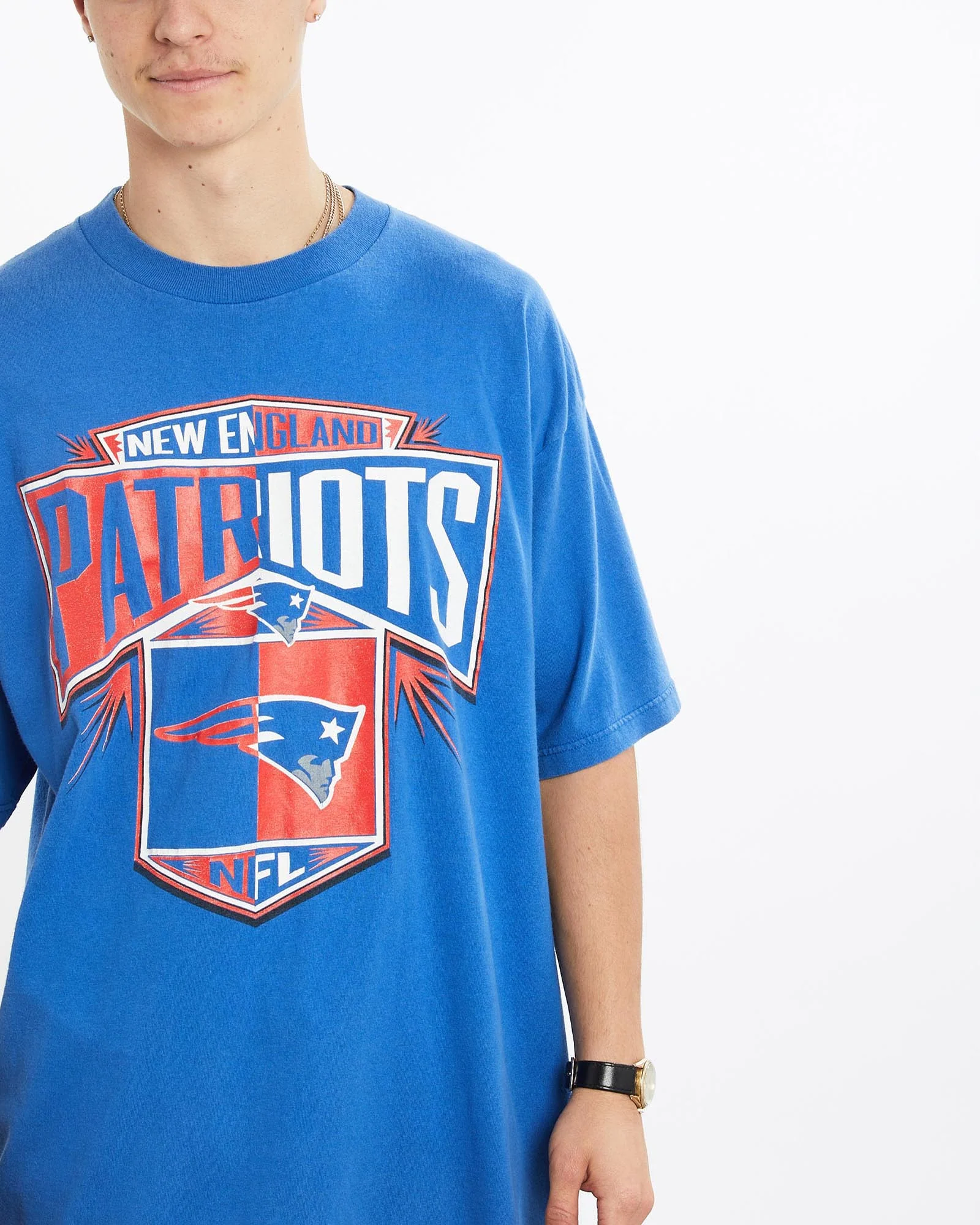 Vintage 90s NFL New England Patriots Tee <br>XL - Image 2