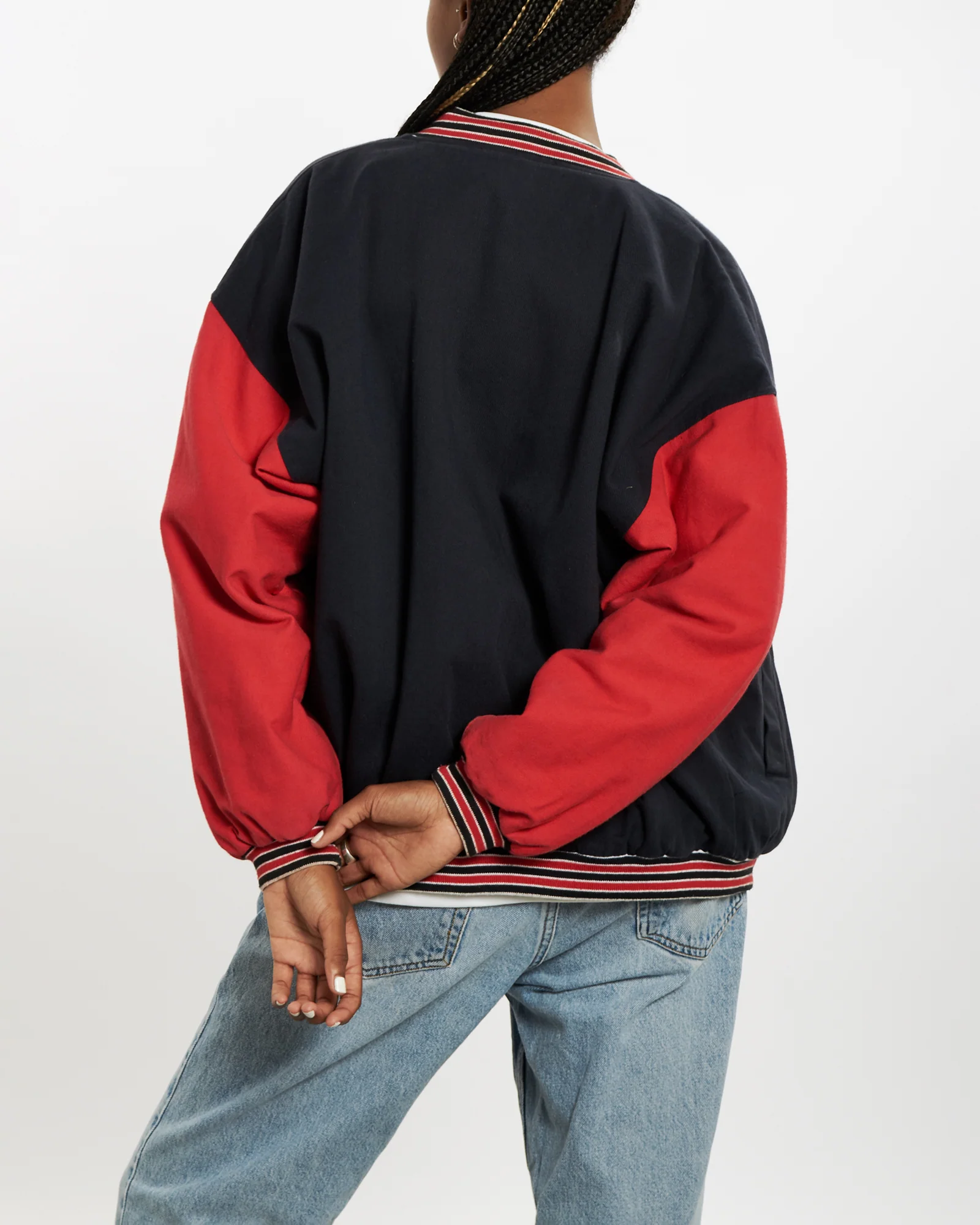 Vintage 80s Adidas 'Baseball' Varsity Jacket <br>M - Image 3