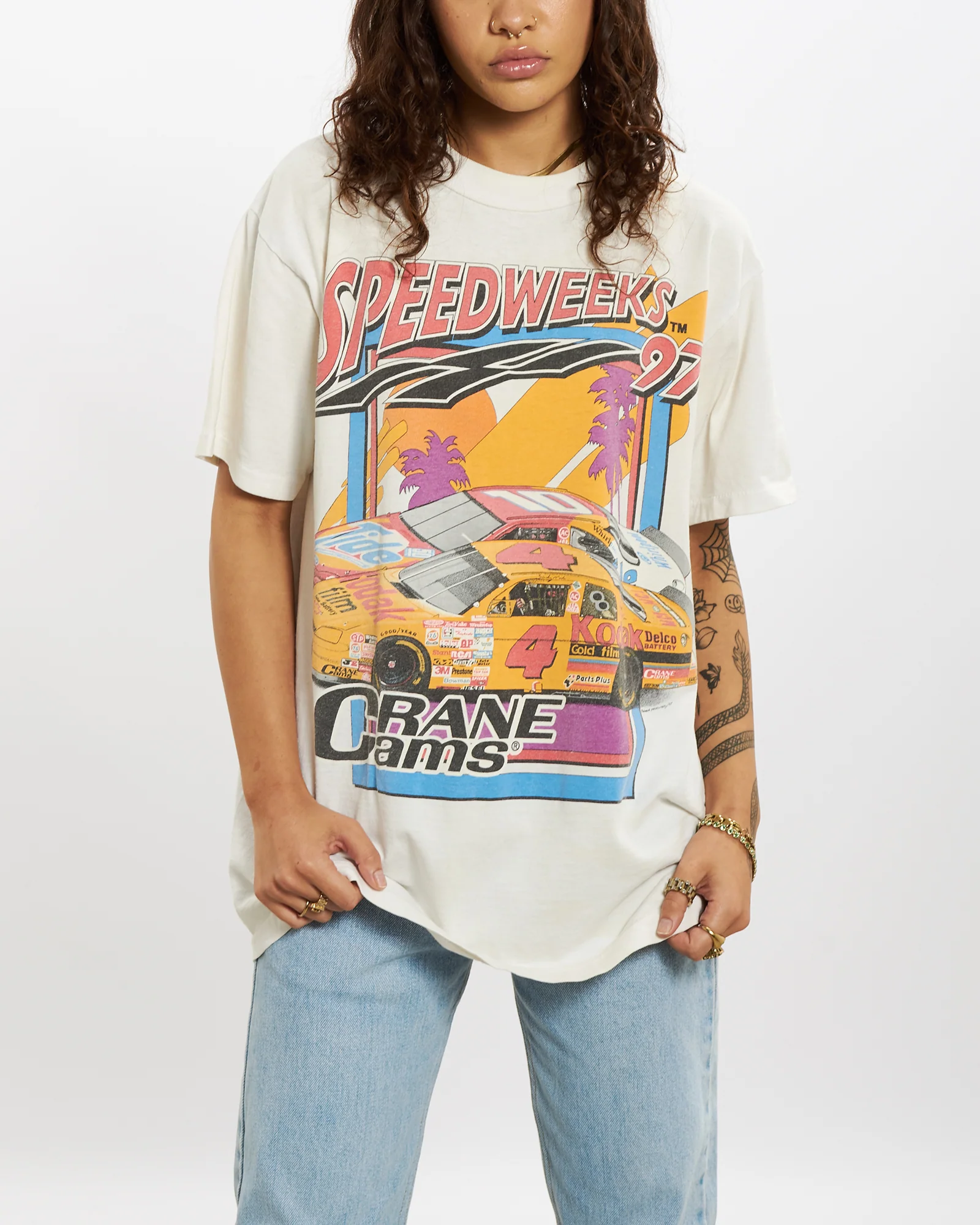 Vintage 1997 'Speedweeks' Racing Tee <br>S