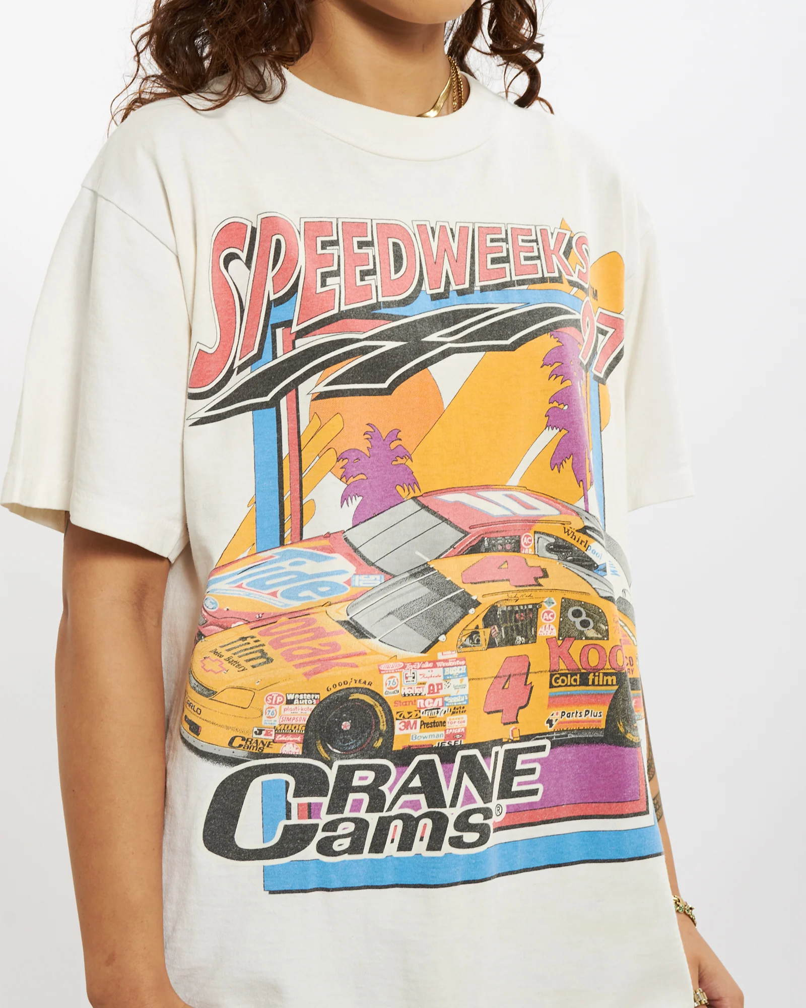 Vintage 1997 'Speedweeks' Racing Tee <br>S - Image 2