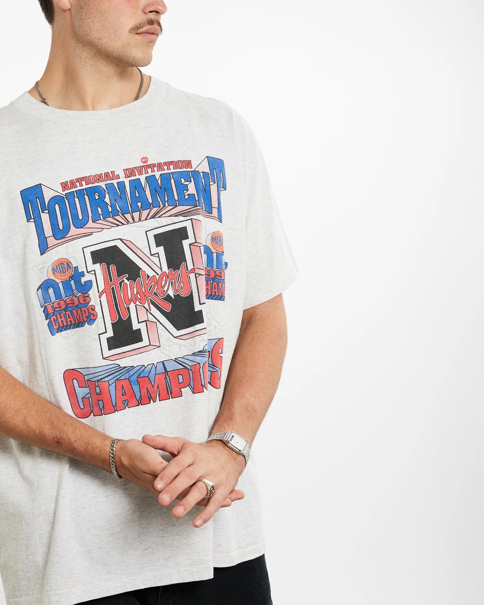 Vintage 1996 NCAA University of Nebraska Huskers Tee <br>XL - Image 2