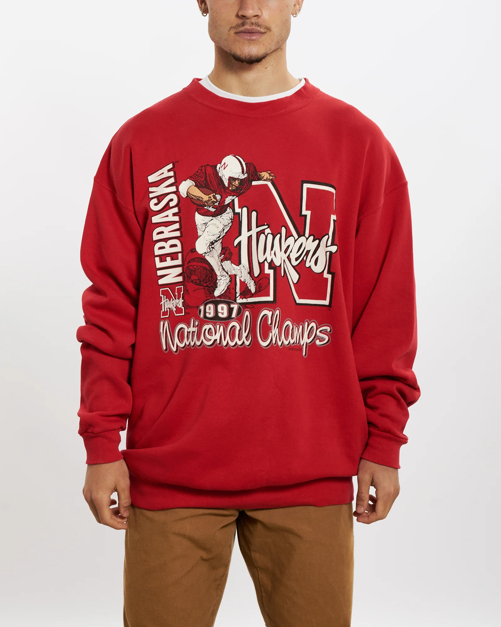 Vintage 1997 Nebraska Huskies Sweatshirt <br>L