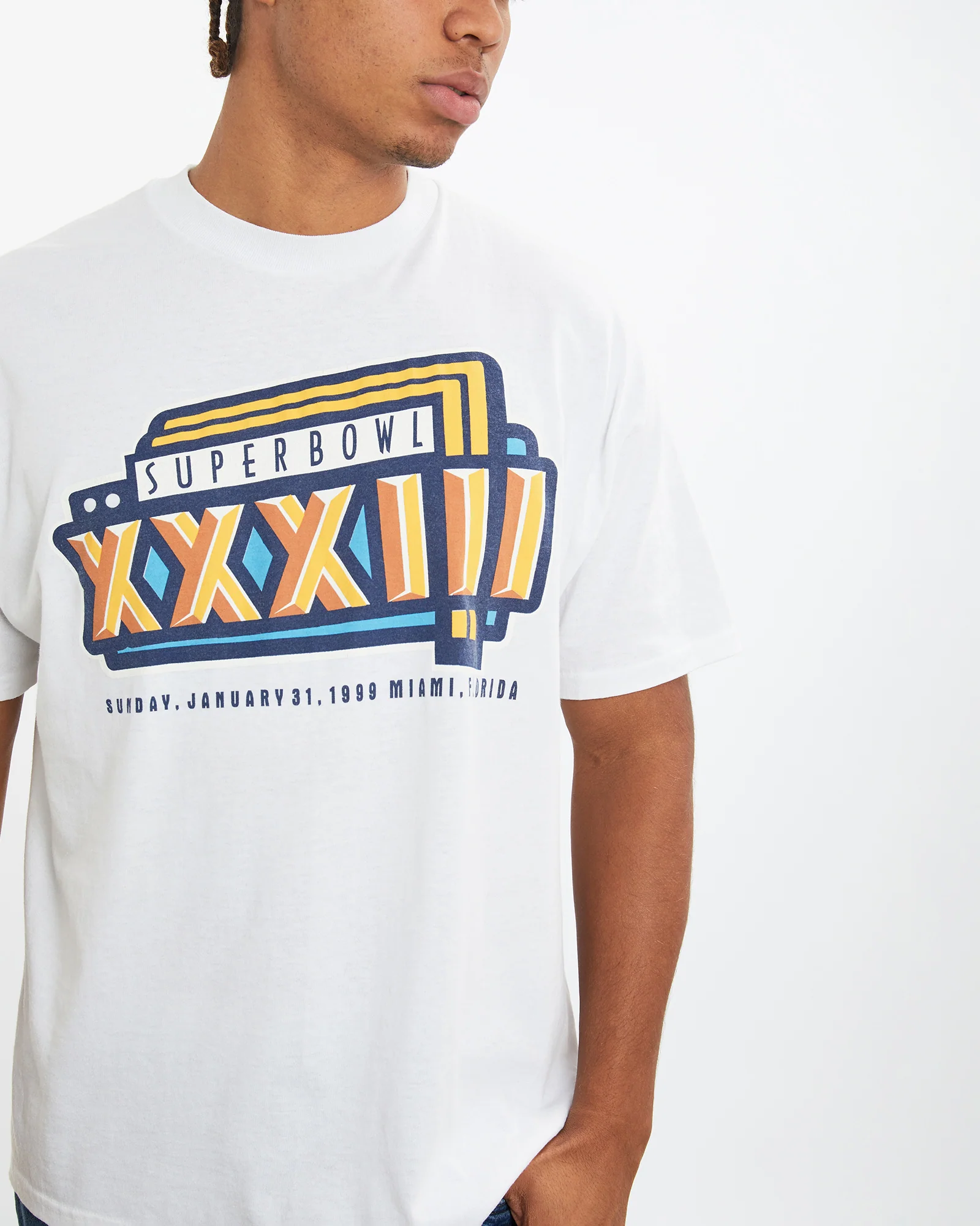 Vintage 1999 NFL Super Bowl Tee <br>L - Image 3