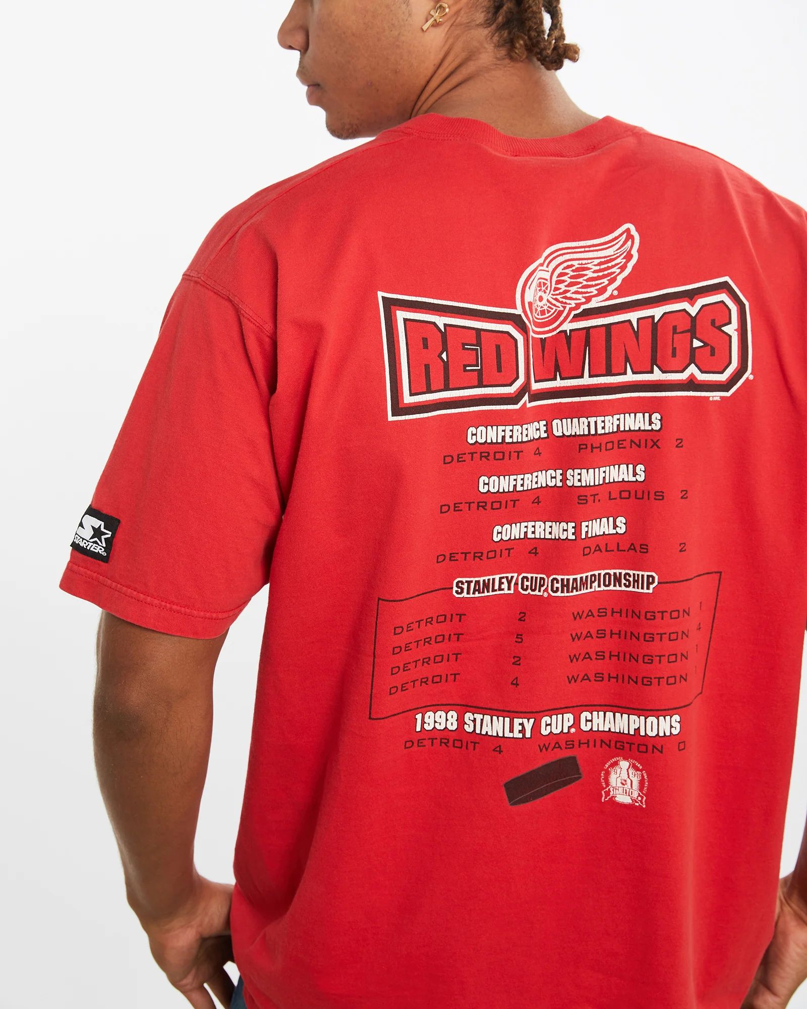 Vintage 1998 NHL Detroit Red Wings Tee <br>XL - Image 4