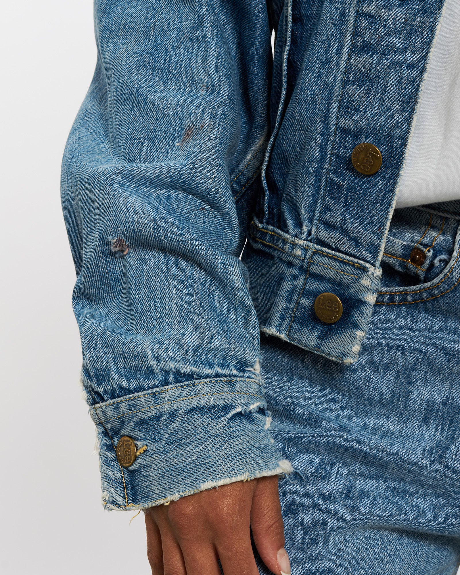 Vintage 80s Lee Denim Jacket <br>XXS - Image 4