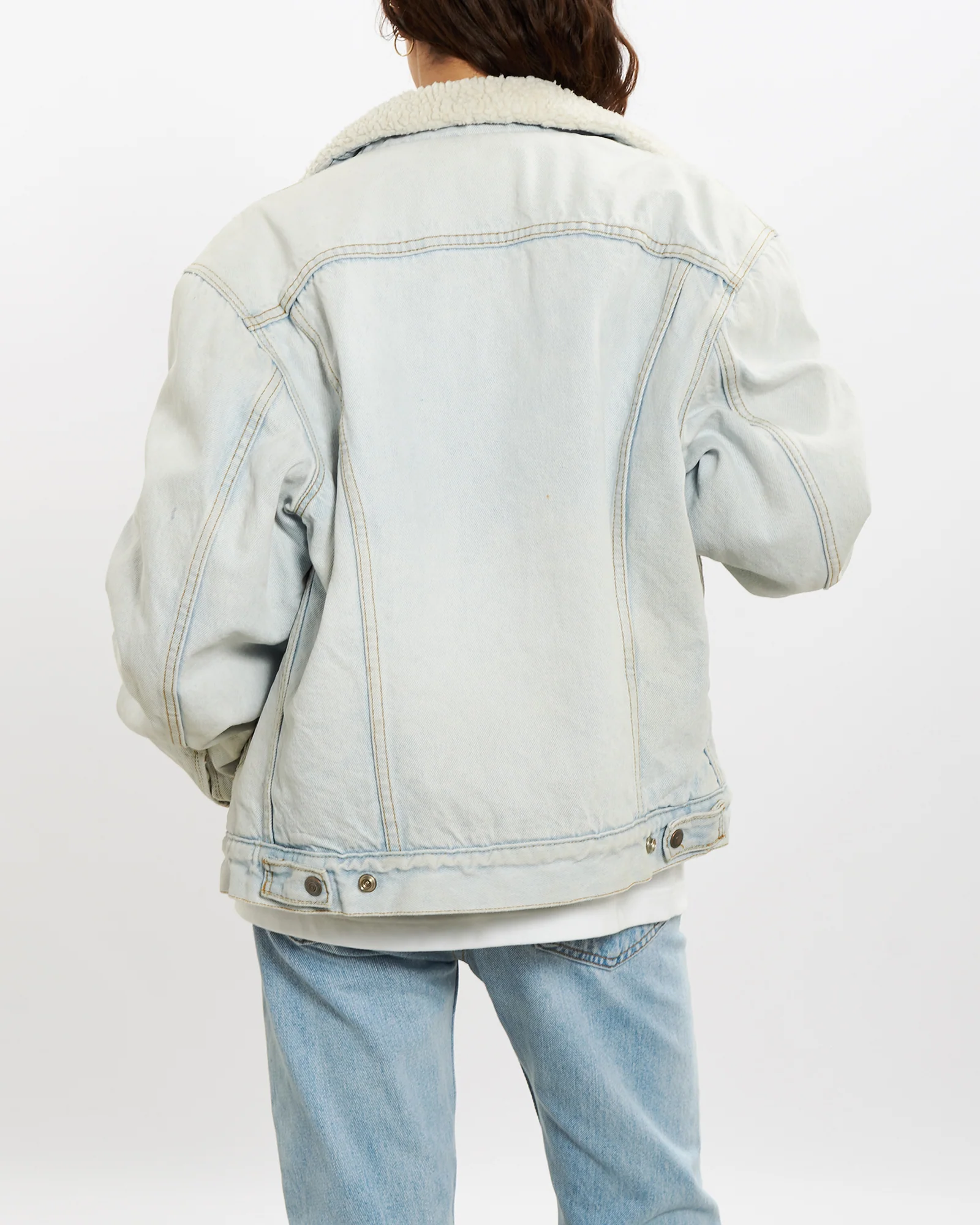 Vintage 80s Levi's Sherpa Denim Jacket <br>S - Image 3
