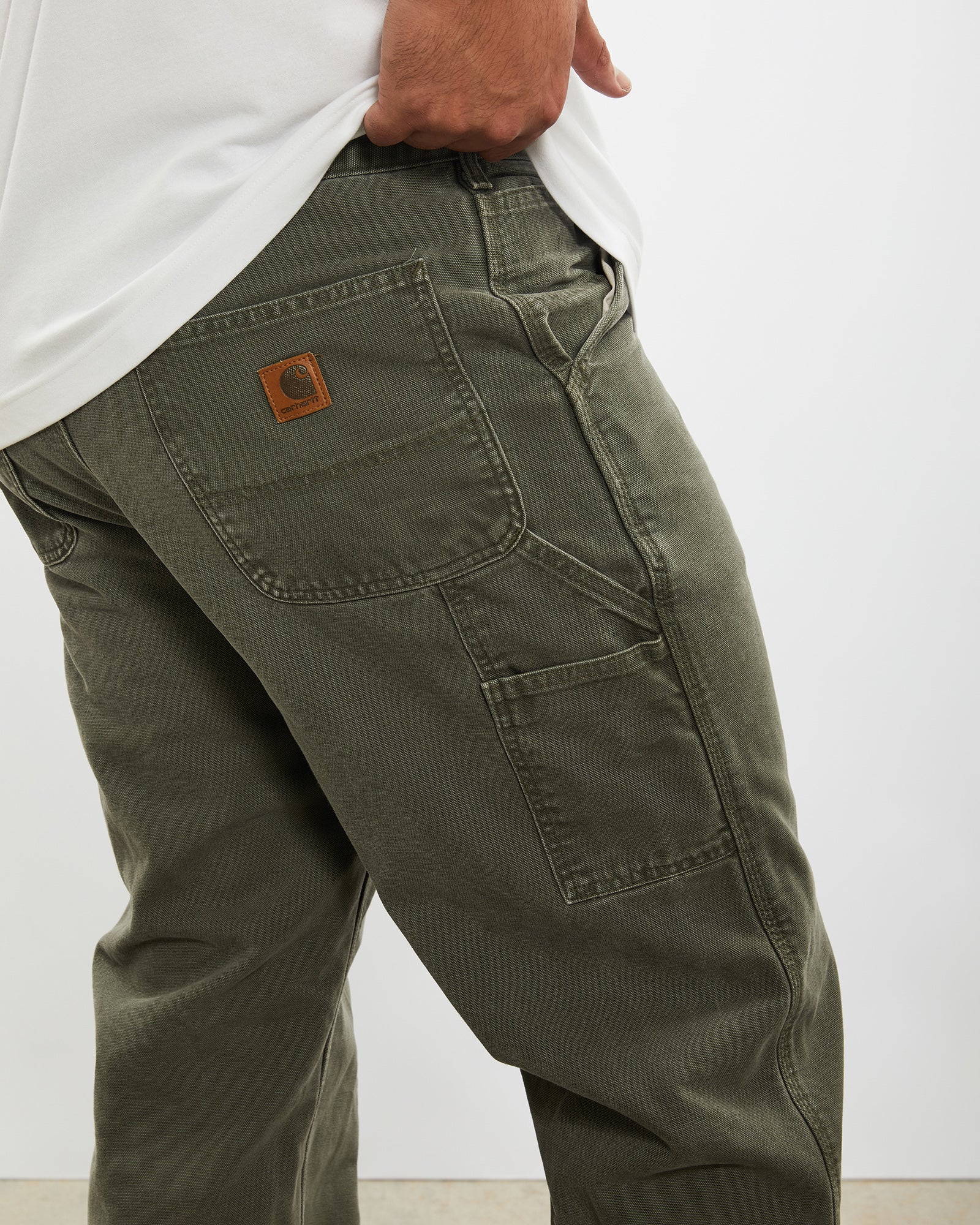 Vintage Carhartt 'Flannel Lined' Carpenter Pants <br>35" - Image 4
