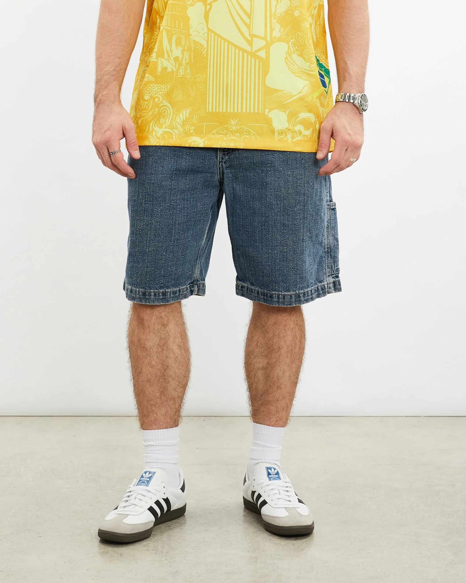 Vintage Route 66 Denim Carpenter Shorts <br>34"
